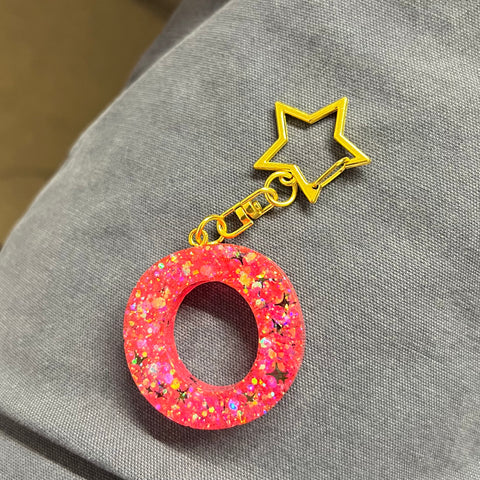 Neon Pink "O" With Star Chain