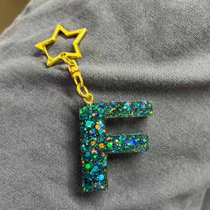 Blue "F" With Star Chain
