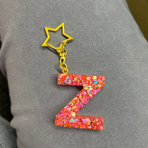 Pink "Z" With Star Chain