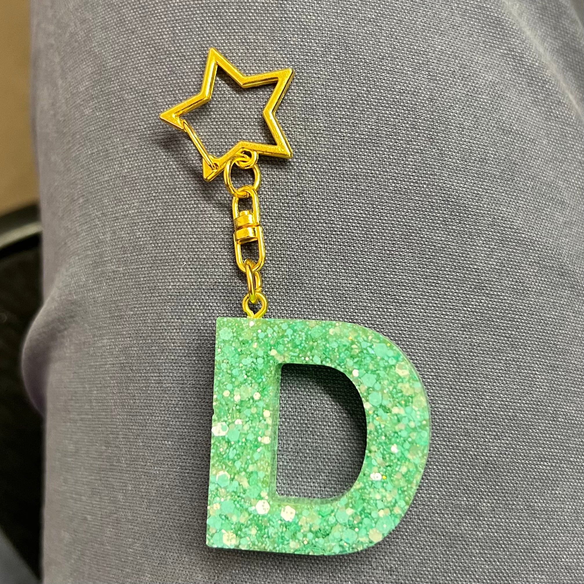 Turquoise "D" With Star Chain