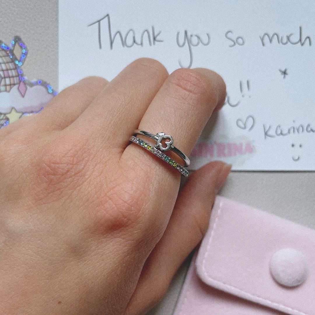 13 + Rainbow Rhinestone Ring – Resin Rina