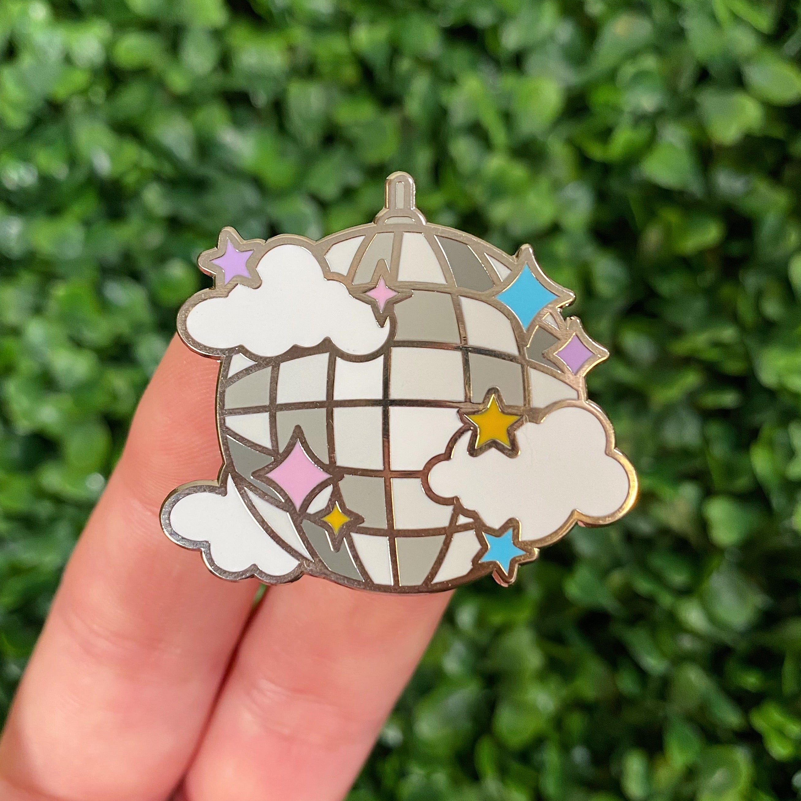 Pastel Mirrorball Hard Enamel Pin