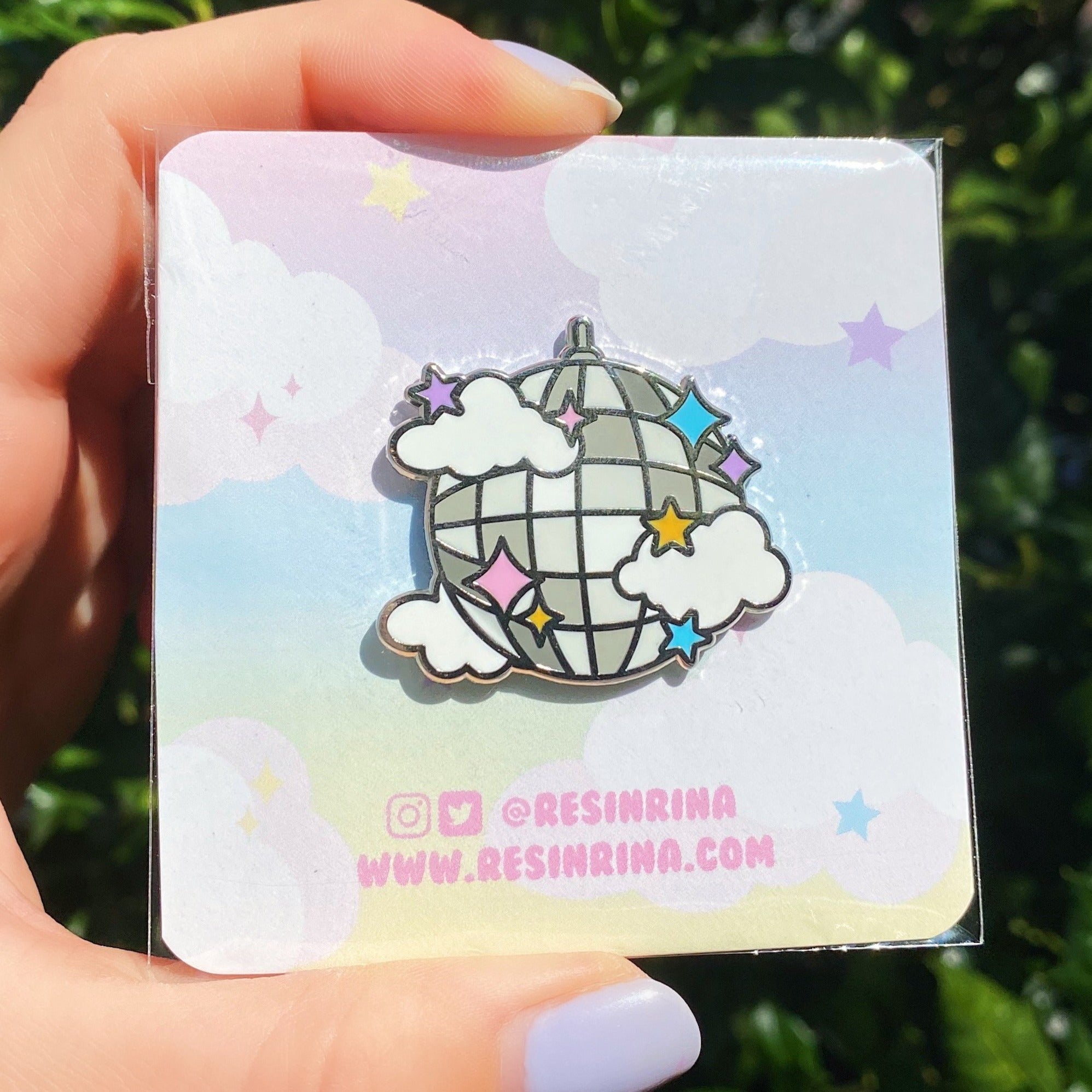 Pastel Mirrorball Hard Enamel Pin